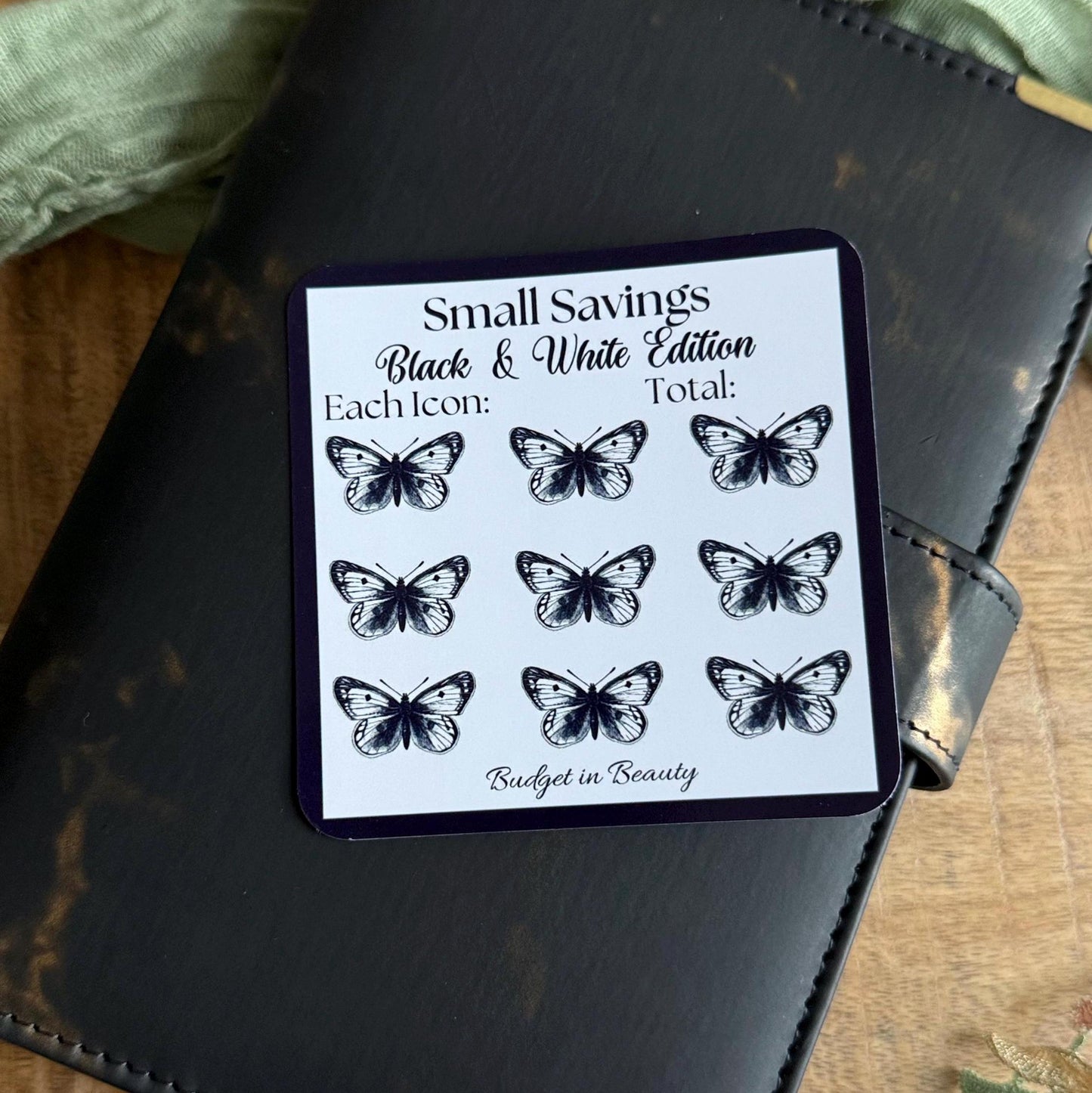 Small Sized Savings Challenge | Black & White | Budget Goals Savings