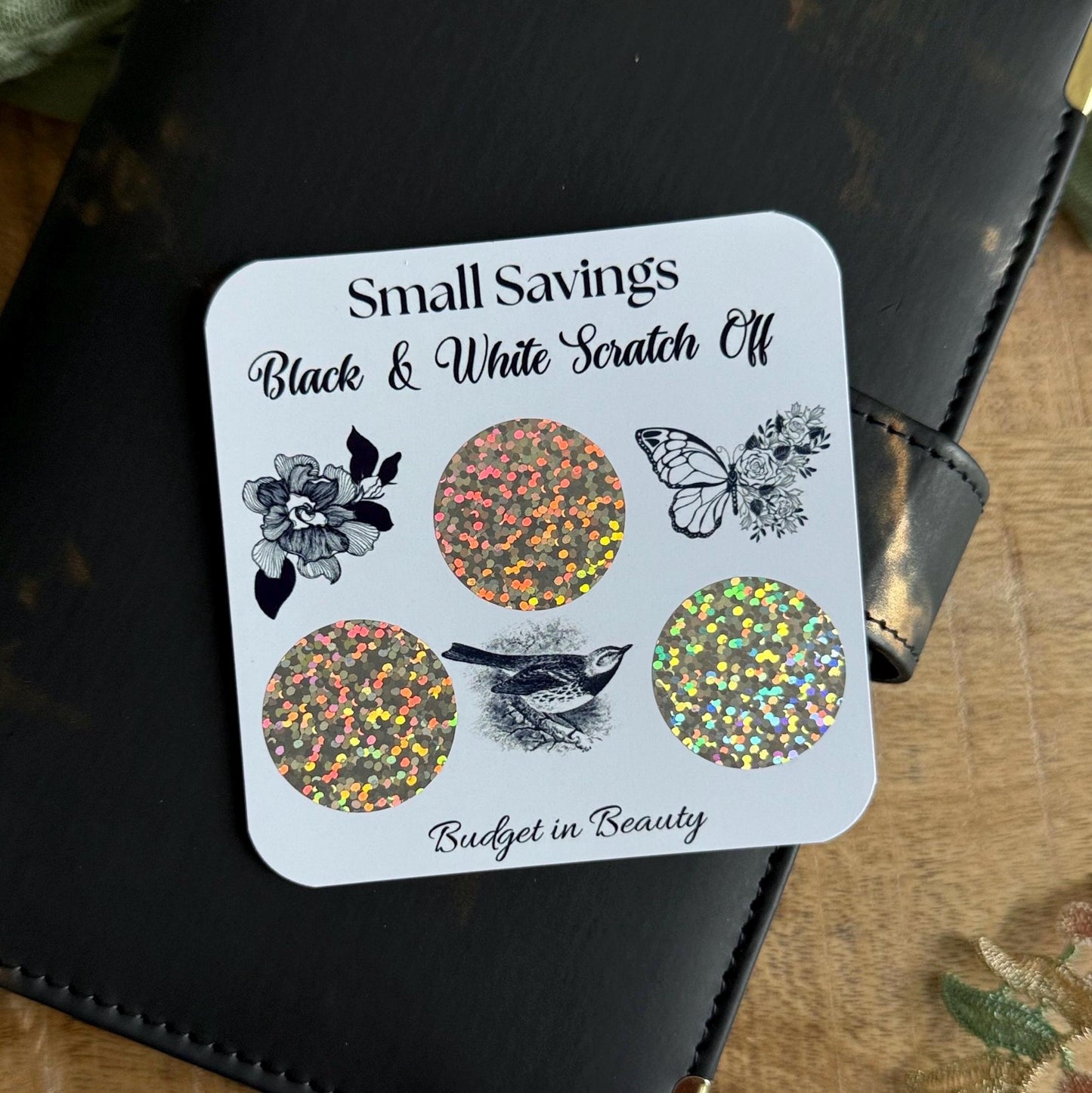 Small Sized Savings Challenge | Black & White | Budget Goals Savings