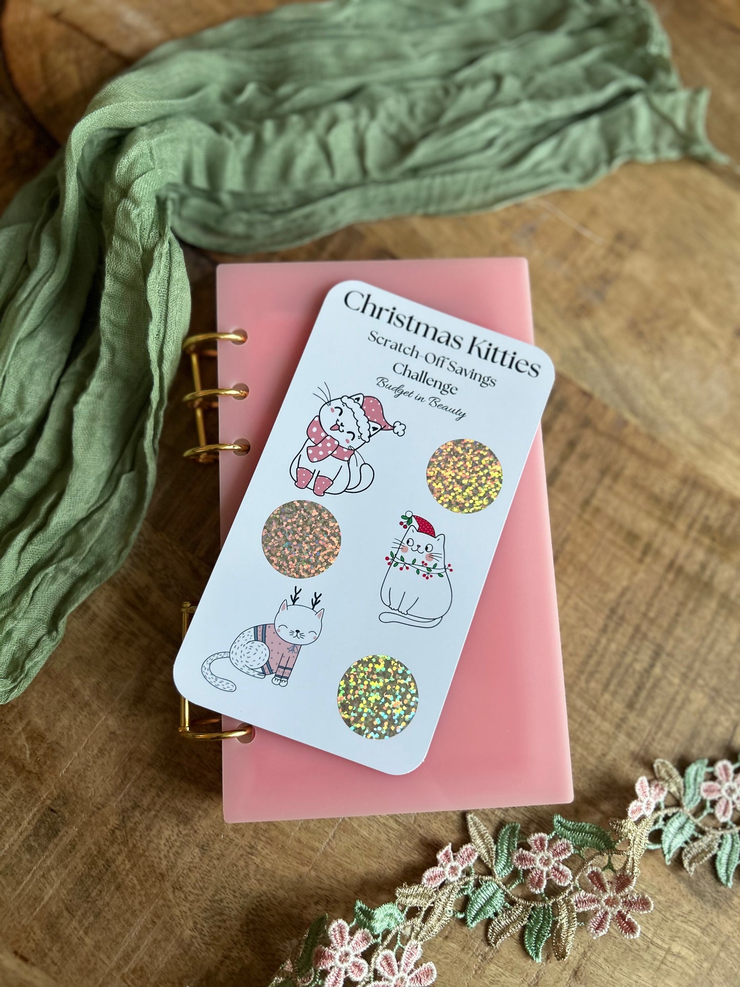 Christmas Kitties Scratch Off Savings | Budget Cash Stuffing