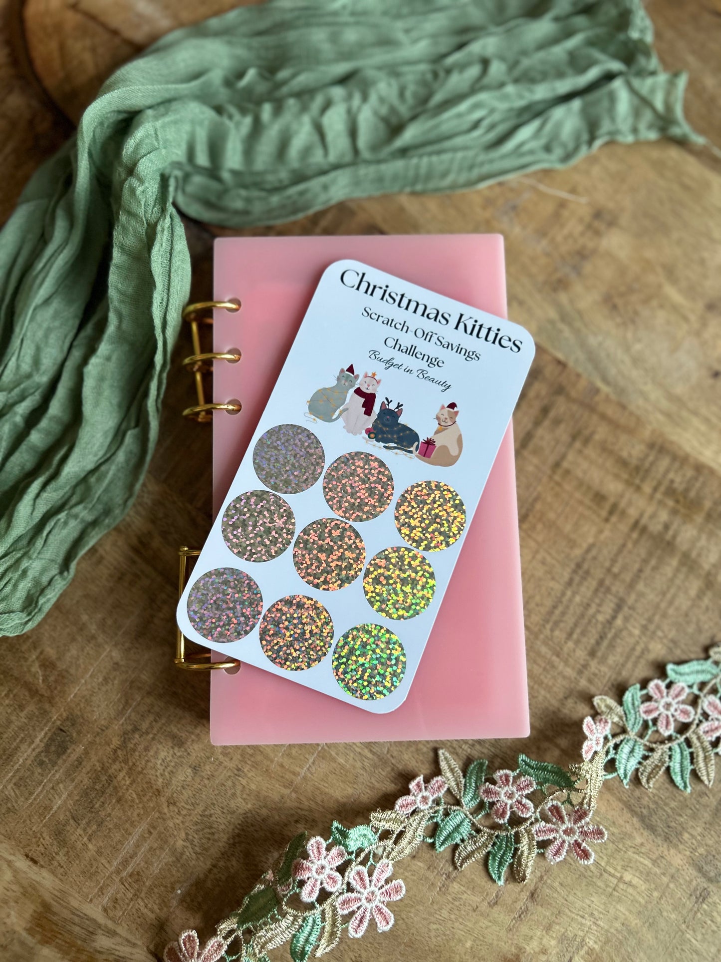 Christmas Kitties Scratch Off Savings | Budget Cash Stuffing