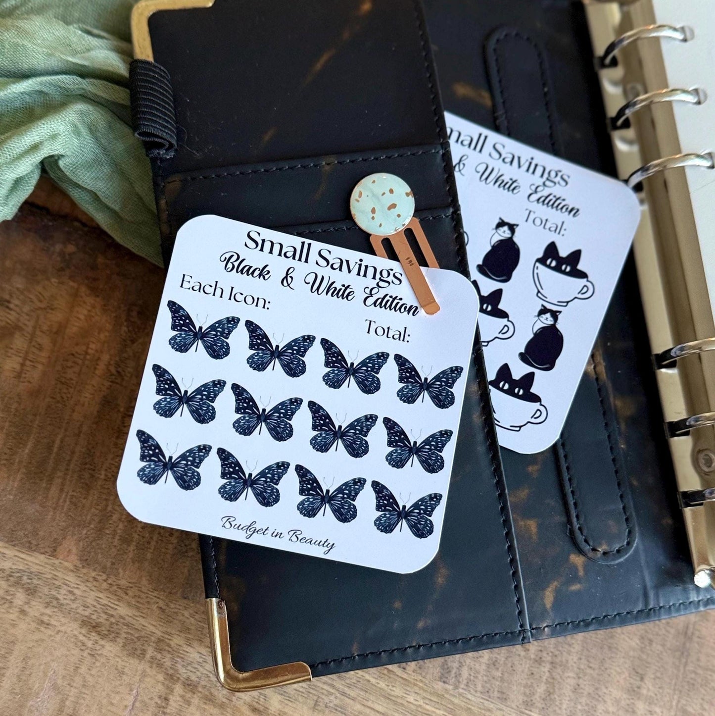 Small Sized Savings Challenge | Black & White | Budget Goals Savings