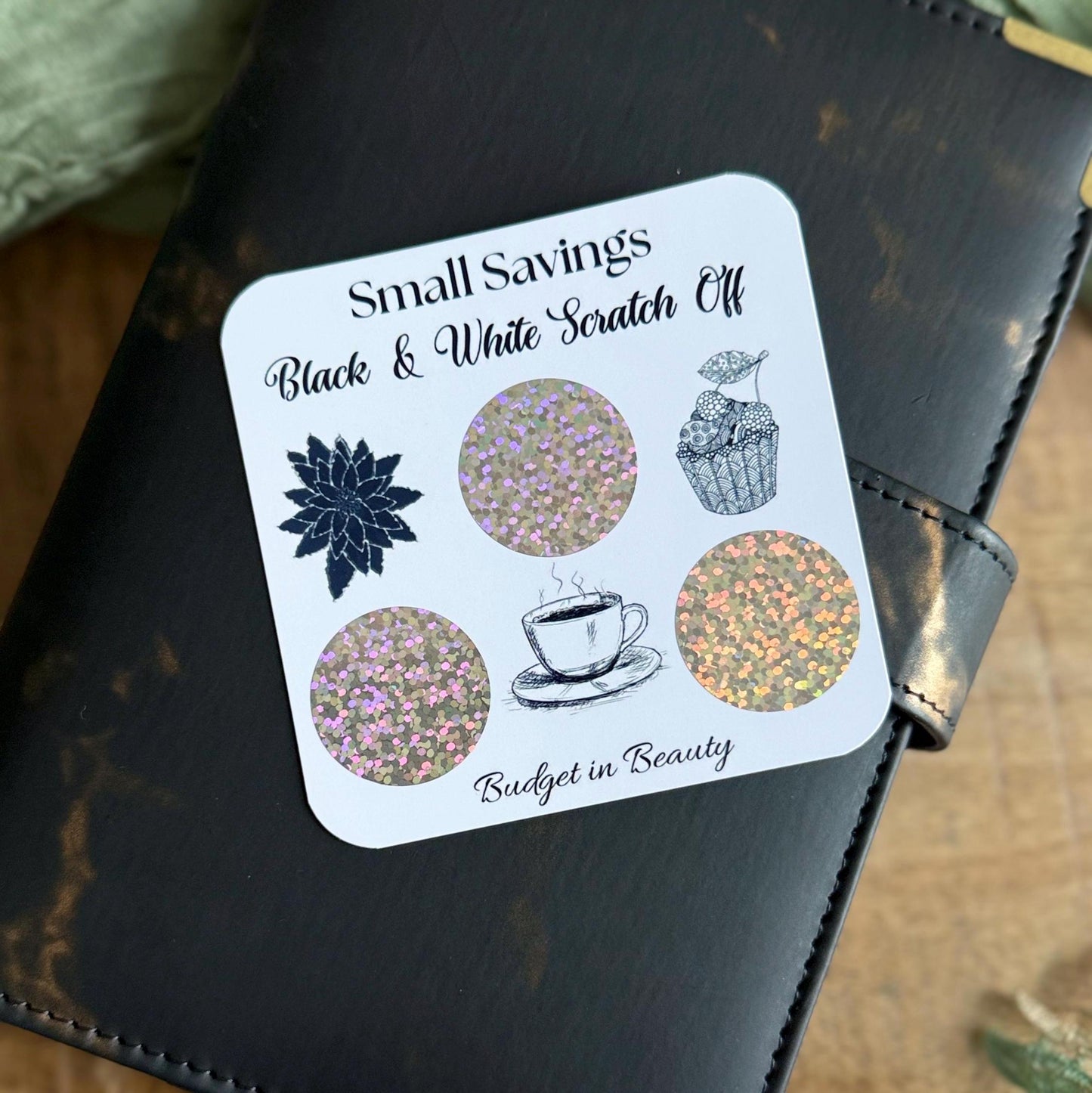 Small Sized Savings Challenge | Black & White | Budget Goals Savings