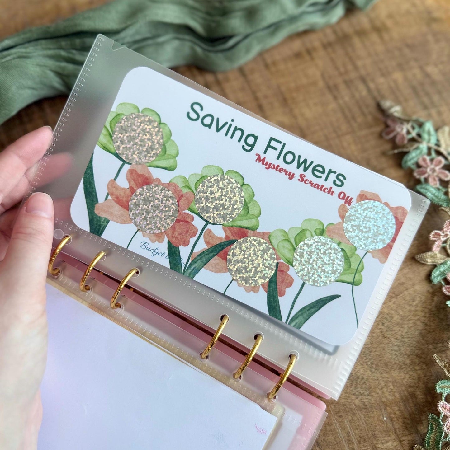 Saving Flowers Scratch Off Saving Challenges | Budget Cash Stuffing