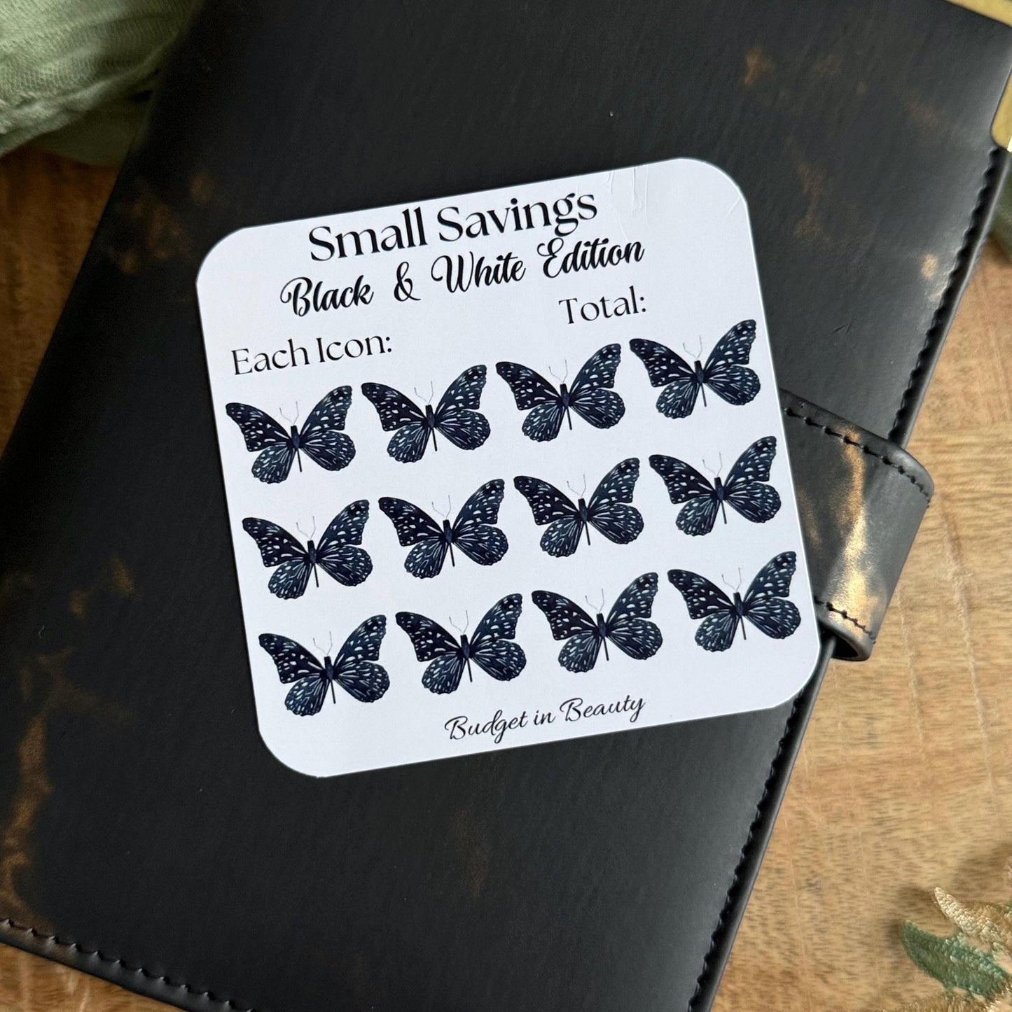 Small Sized Savings Challenge | Black & White | Budget Goals Savings