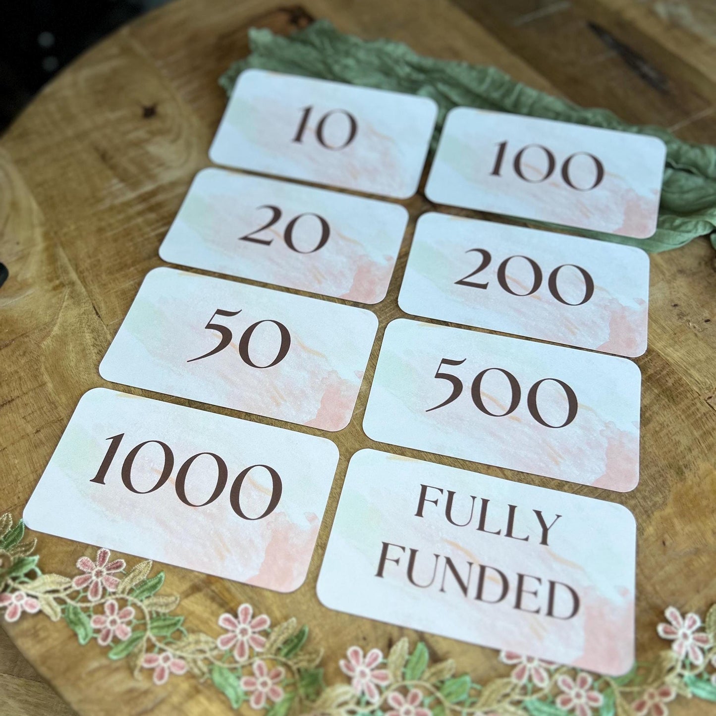 Pastel Placeholders Bundle for Cash Stuffing | A6 Sized Placeholders
