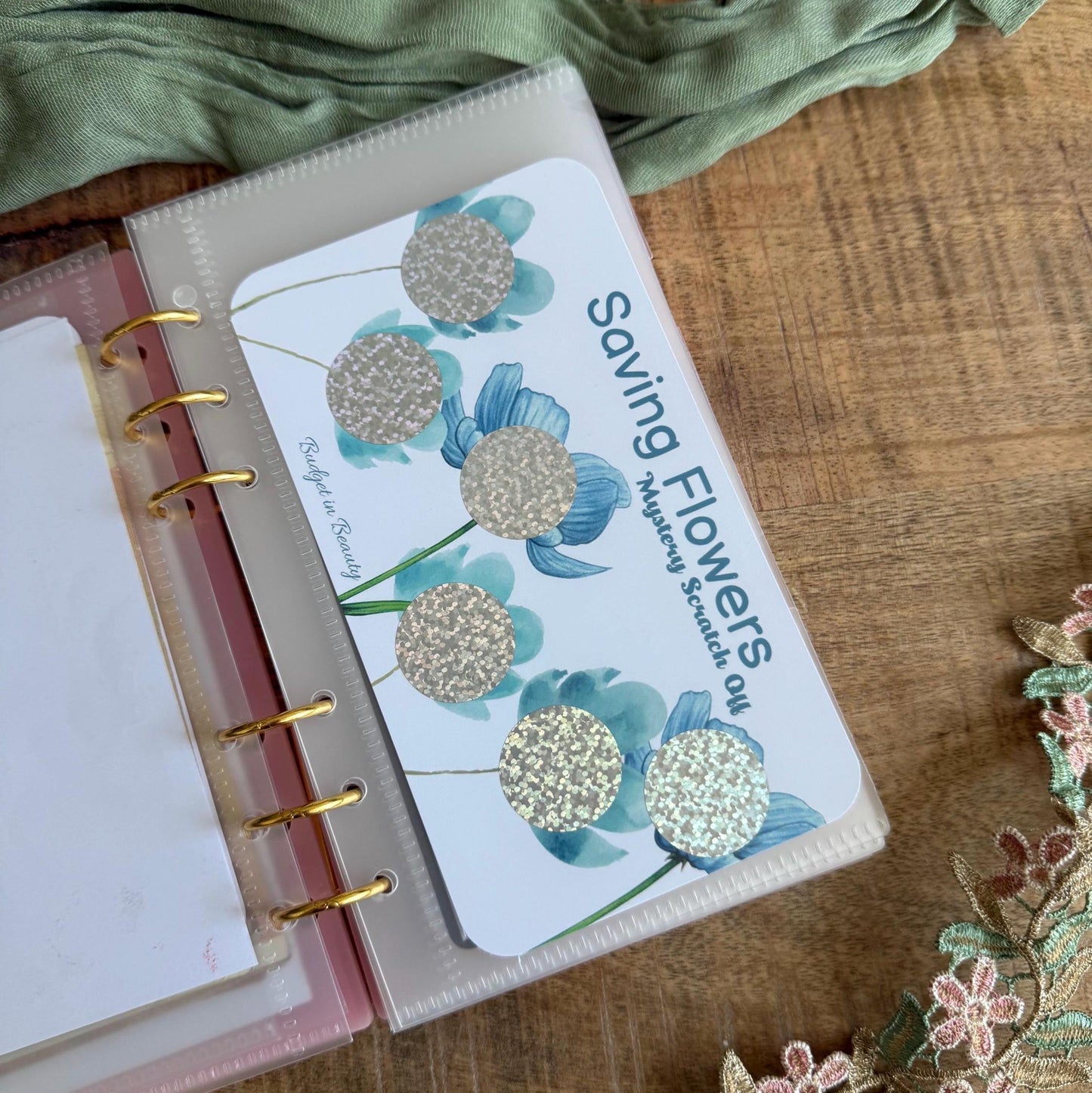 Saving Flowers Scratch Off Saving Challenges | Budget Cash Stuffing