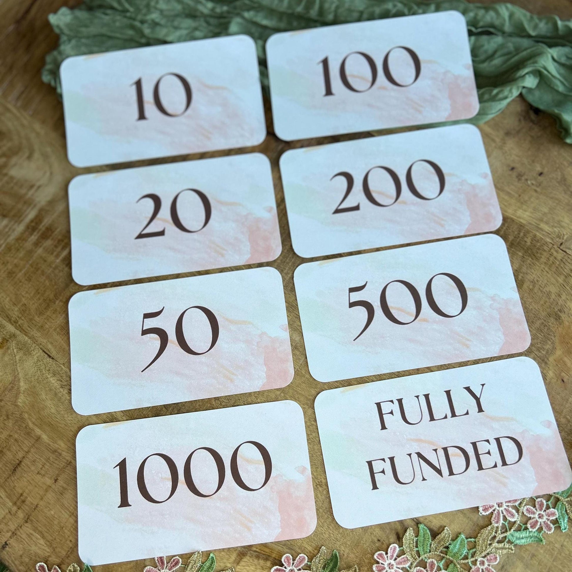 Pastel Placeholders Bundle for Cash Stuffing | A6 Sized Placeholders