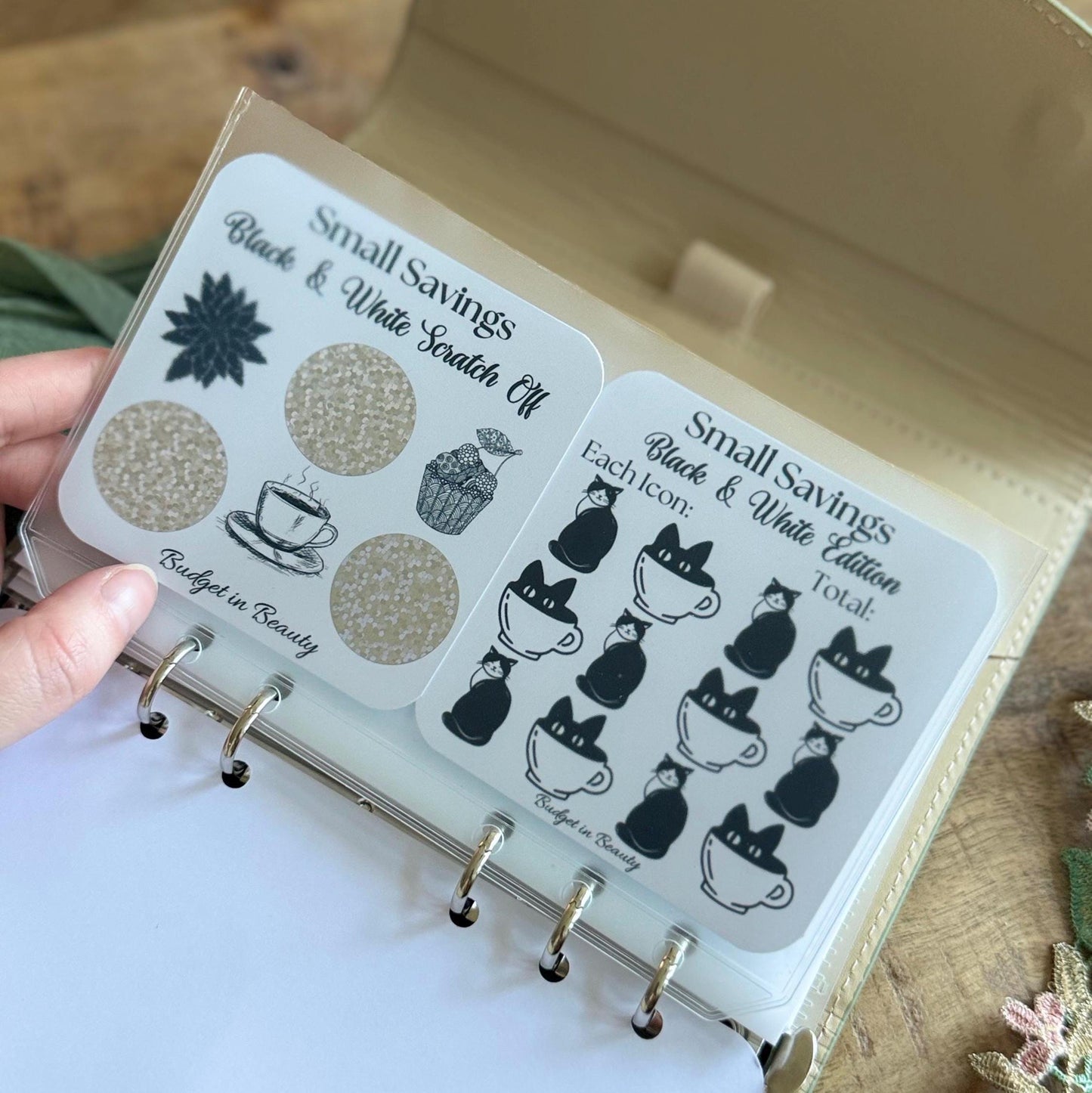 Small Sized Savings Challenge | Black & White | Budget Goals Savings