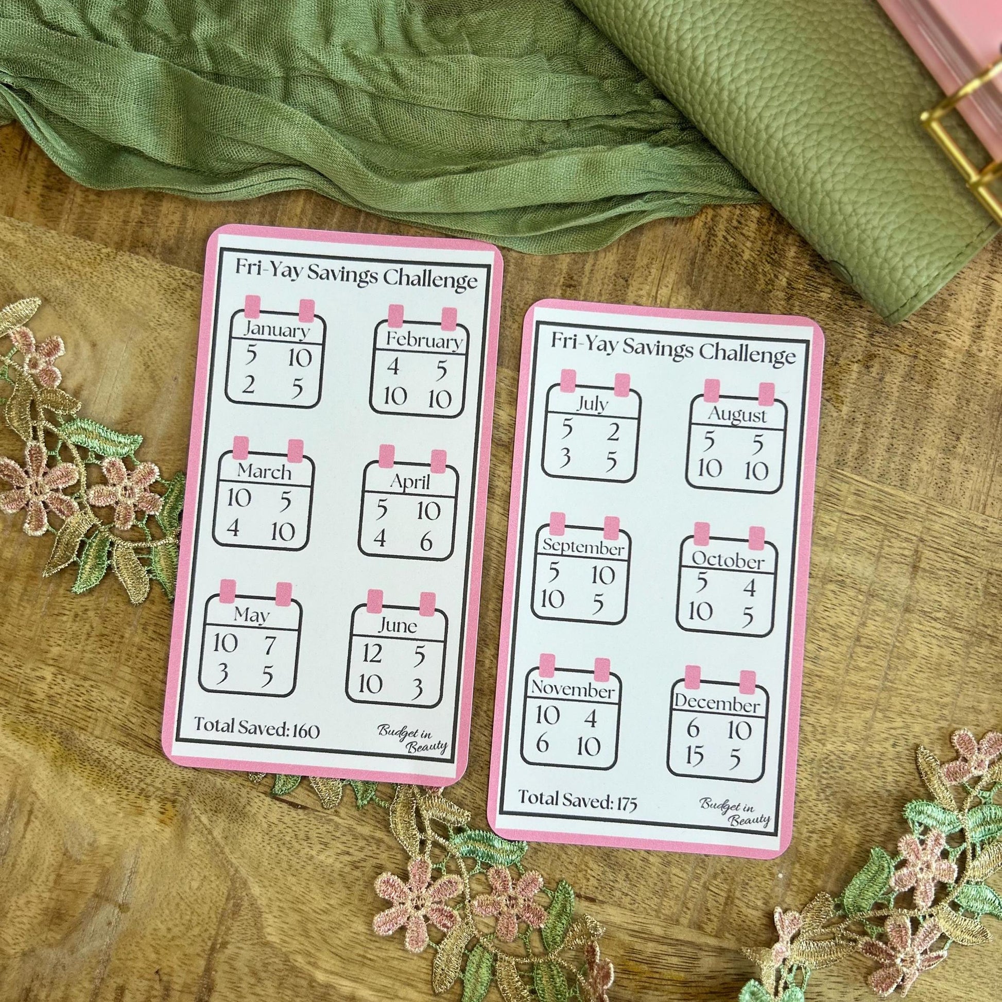 Friday Saving Challenge Pink| Friday Weekly Saving Challenges