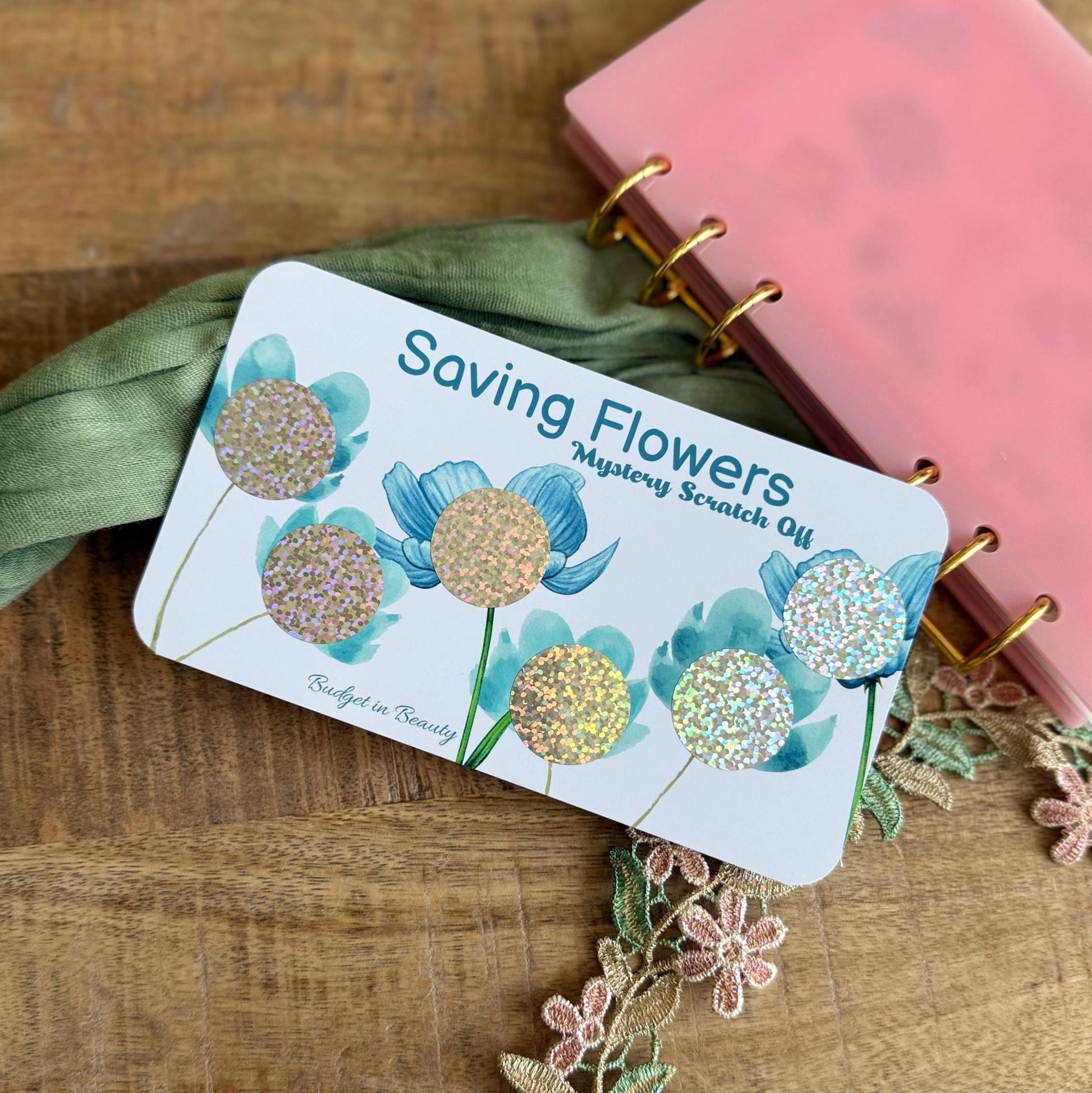 Saving Flowers Scratch Off Saving Challenges | Budget Cash Stuffing