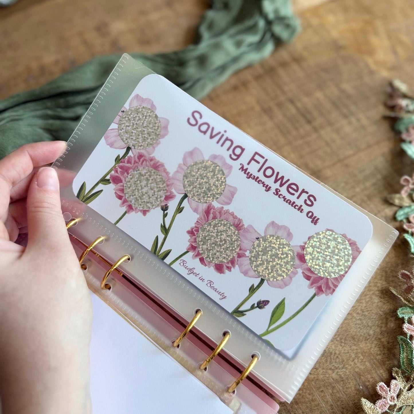 Saving Flowers Scratch Off Saving Challenges | Budget Cash Stuffing
