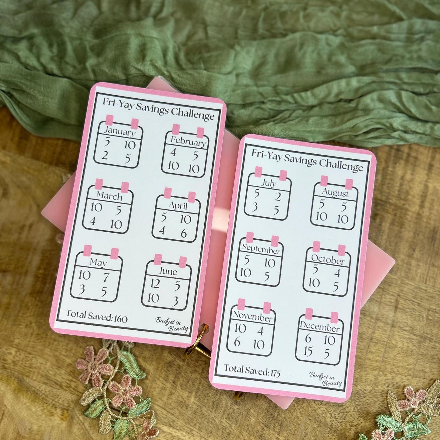 Friday Saving Challenge Pink| Friday Weekly Saving Challenges