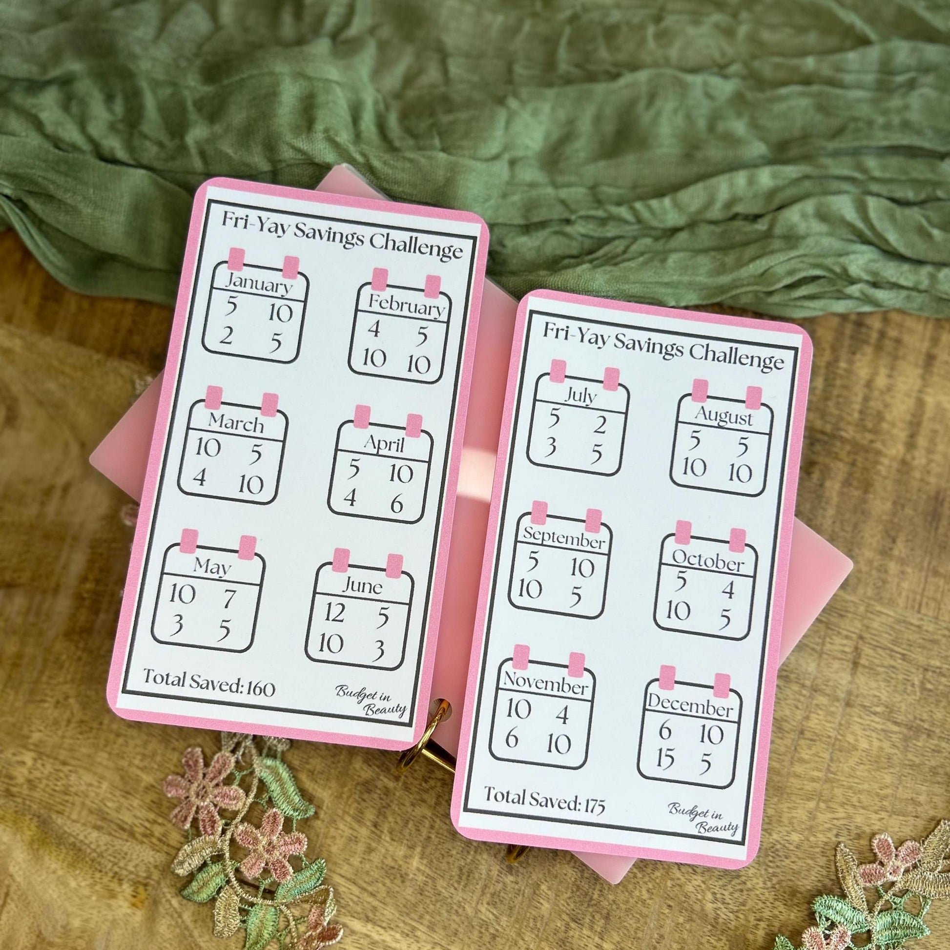 Friday Saving Challenge Pink| Friday Weekly Saving Challenges