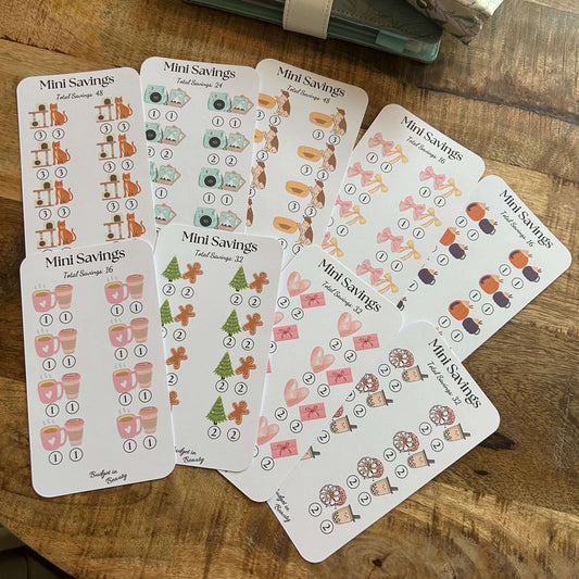 Mini Saving Challenges. Low Budget Goals Cash Stuffing