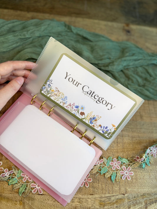 Wildflowers Dashboards for Cashstuffing | A6 Sized Dashboard