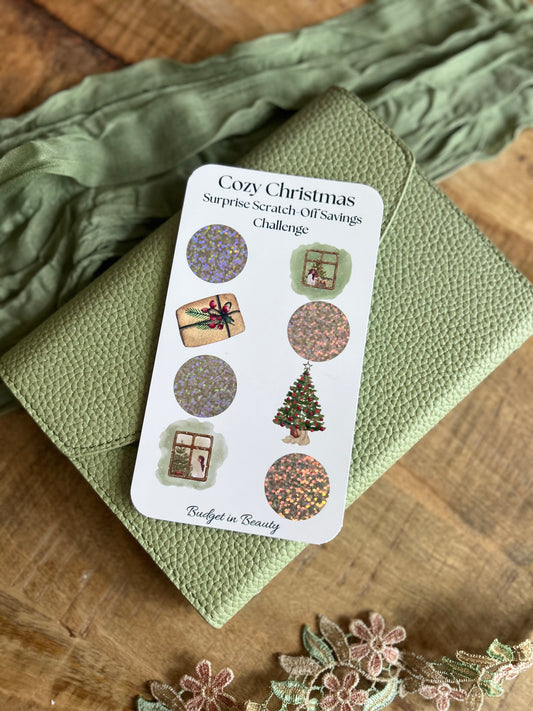 Cute Cozy Christmas Scratch Off Saving Challenges | Budget Cash Stuffing