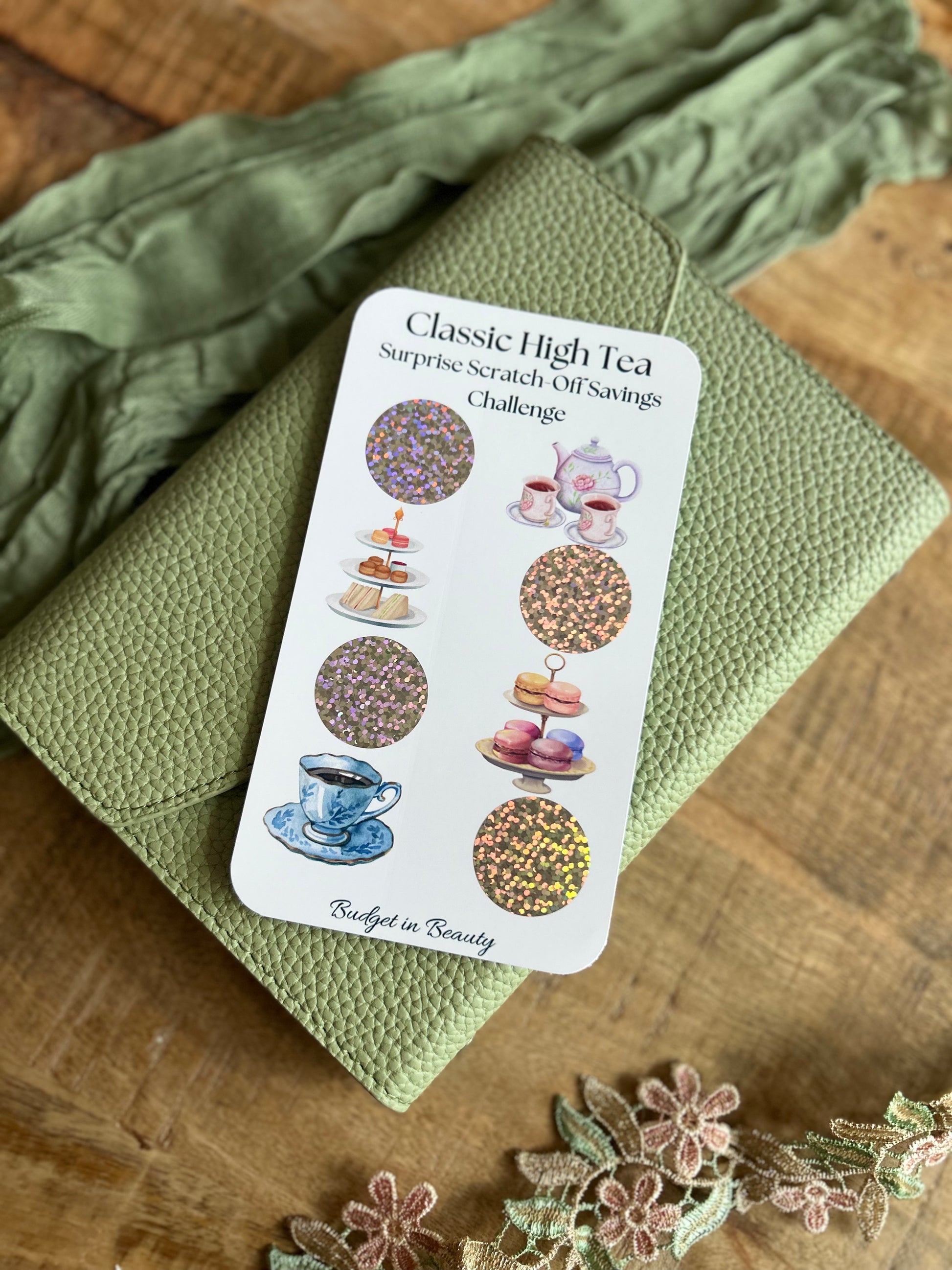 Classic High Tea Scratch Off Saving Challenges | Budget Cash Stuffing