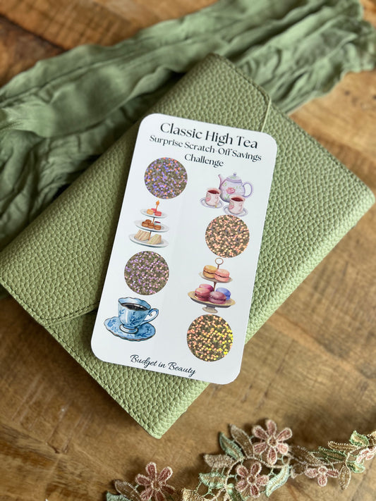 Classic High Tea Scratch Off Saving Challenges | Budget Cash Stuffing