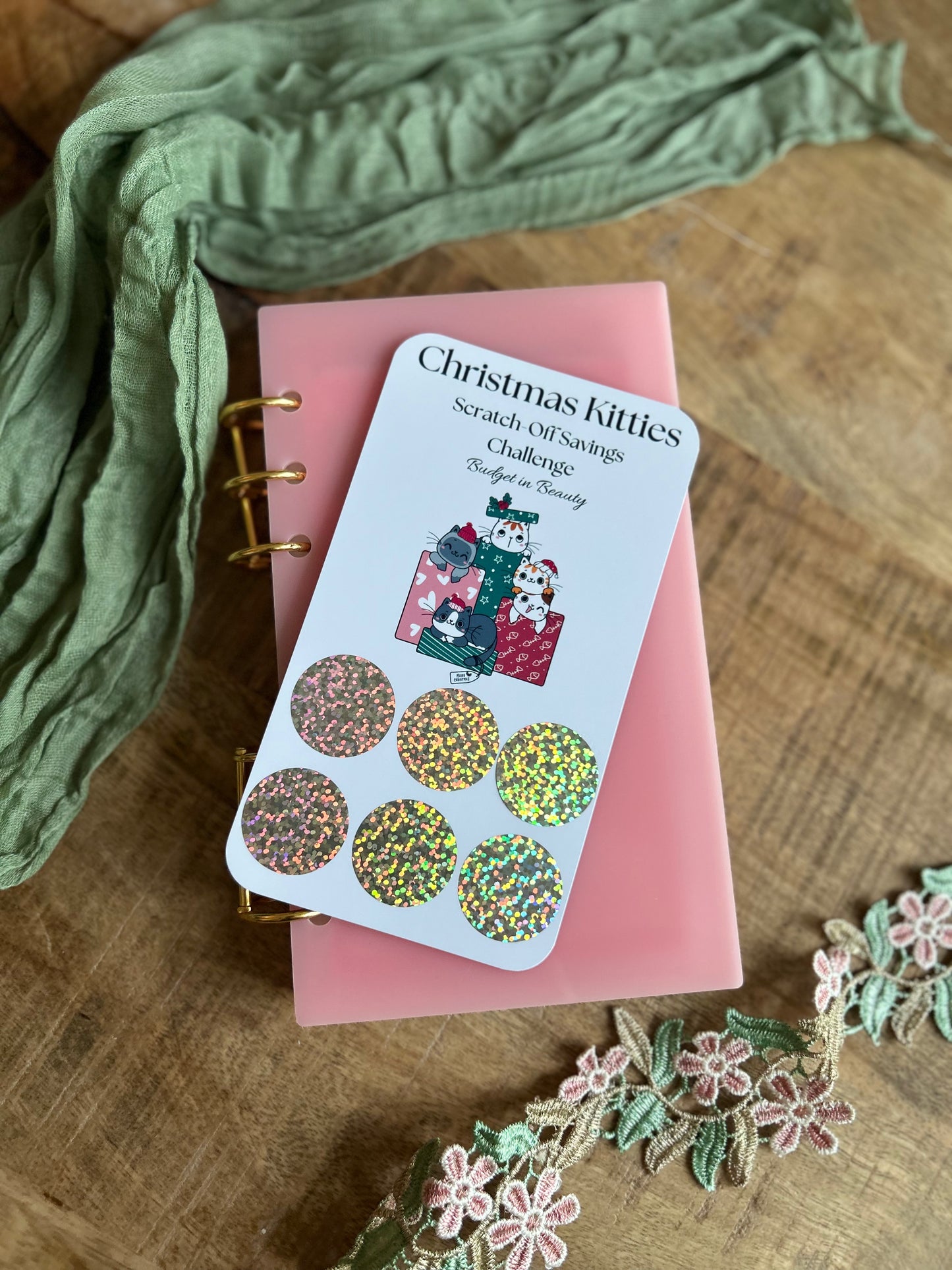 Christmas Kitties Scratch Off Savings | Budget Cash Stuffing