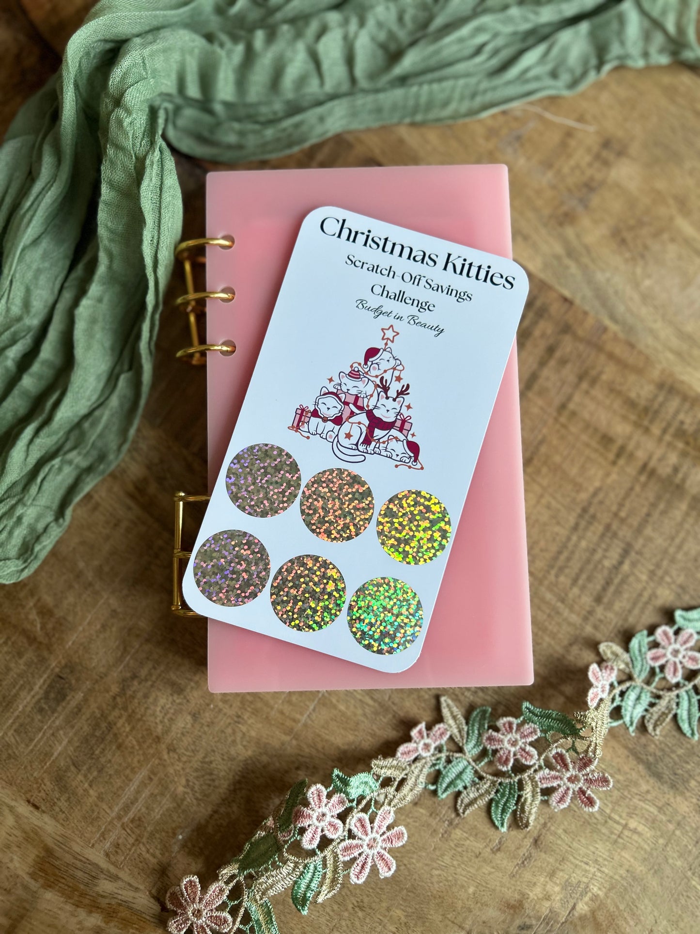 Christmas Kitties Scratch Off Savings | Budget Cash Stuffing