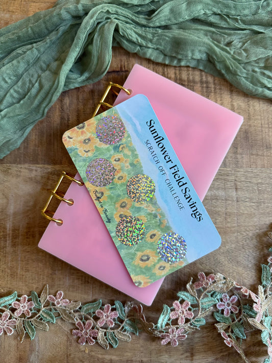 Sunflowers Flowerfields | Scratch Off Saving Challenges | Budget Cash Stuffing