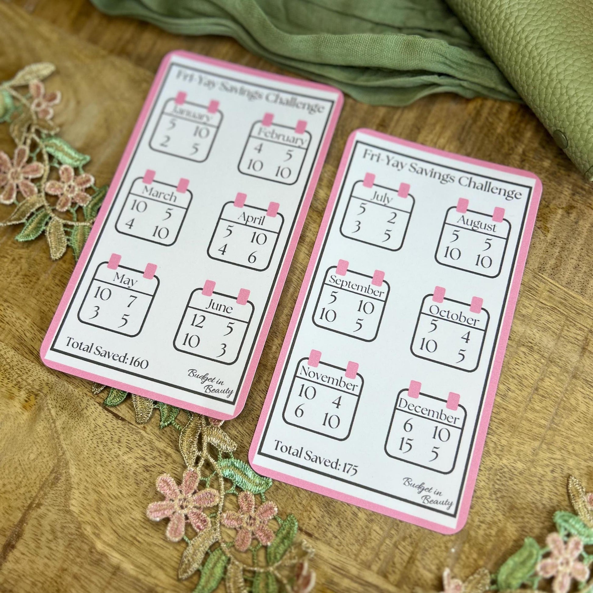 Friday Saving Challenge Pink| Friday Weekly Saving Challenges